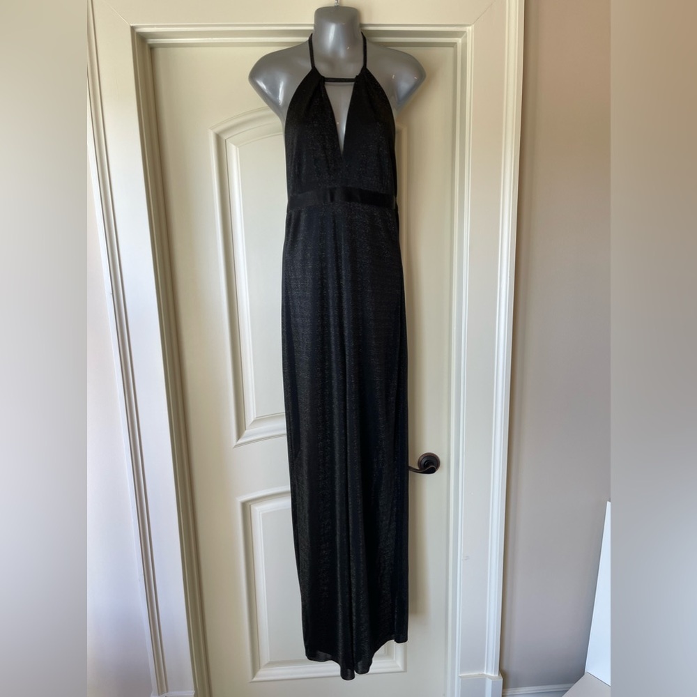 Tamara Mellon backless metallic jumpsuit